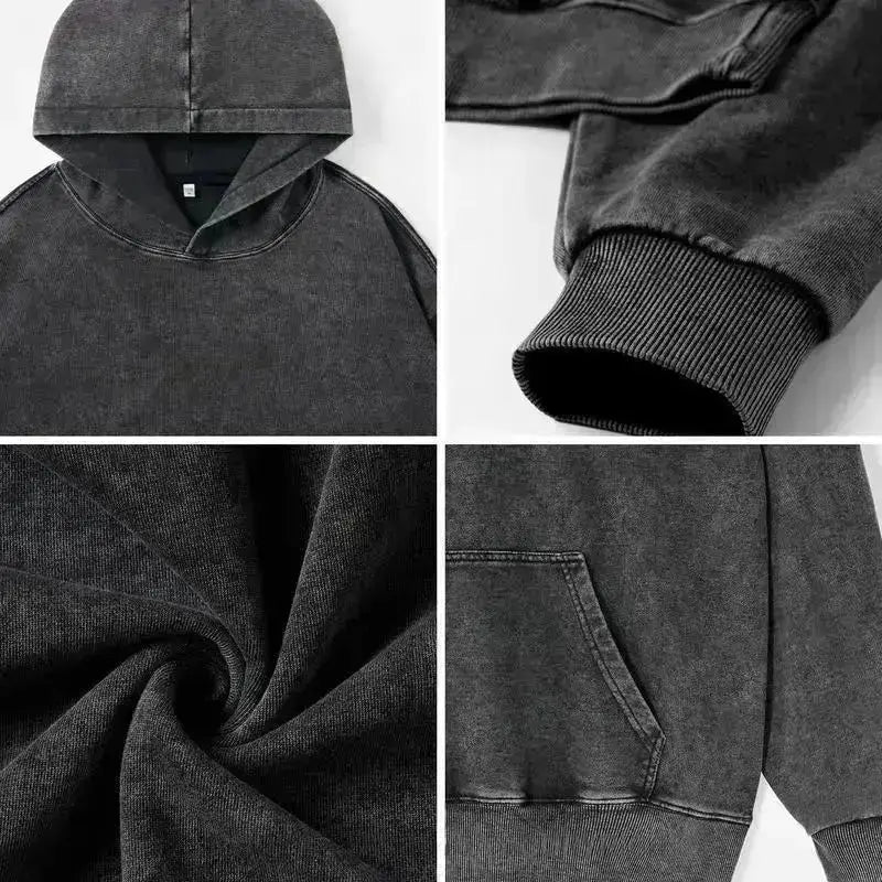 Washed Moto Inspired Hoodie v1 - image 2